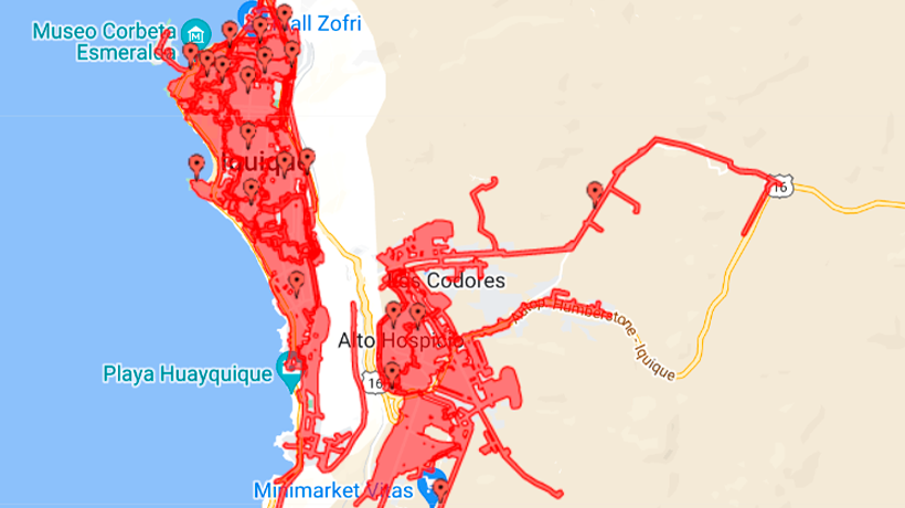 Corte de luz afectó a más de 102 mil clientes en Iquique y Alto Hospicio