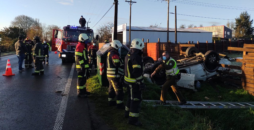 Escarcha en rutas de Puerto Montt causó múltiples accidentes de tránsito esta mañana