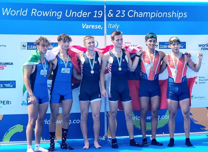 Valdivia: Manuel Fernández y Rodrigo Paz se quedaron con el bronce en Mundial de Remo U-23
