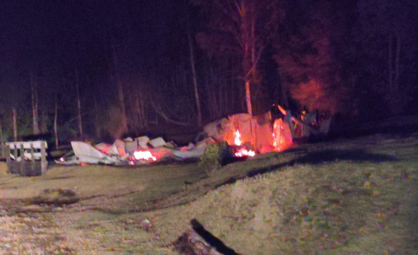 Panguipulli: Carabineros confirma que incendio en fundo Trafún de Liquiñe es un ataque incendiario