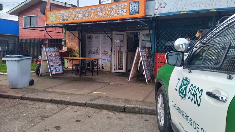 Delincuente robó en local de comida de sector Francke de Osorno