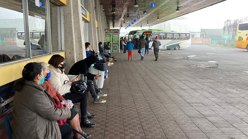 Terminal de buses de Osorno mantiene servicios con normalidad pero con baja cantidad de usuarios