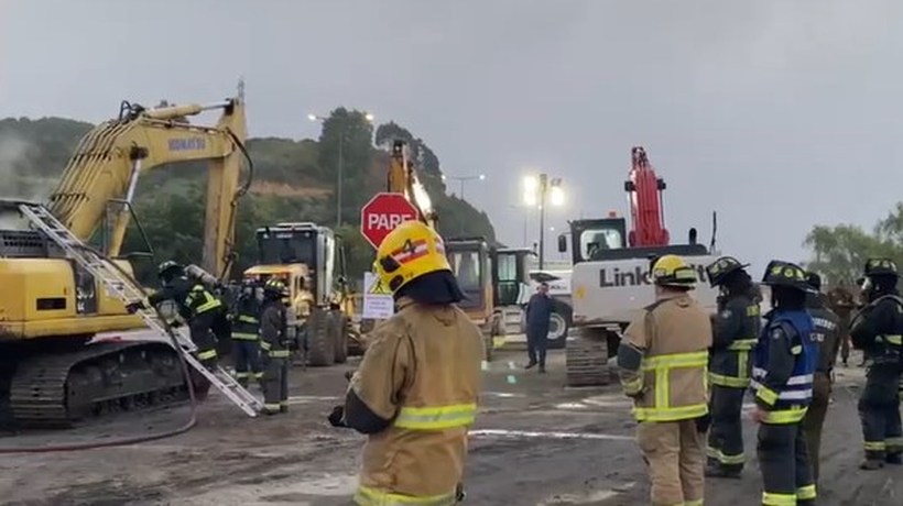 Reportan ataque a maquinaria en la costanera que une Concepción con Talcahuano