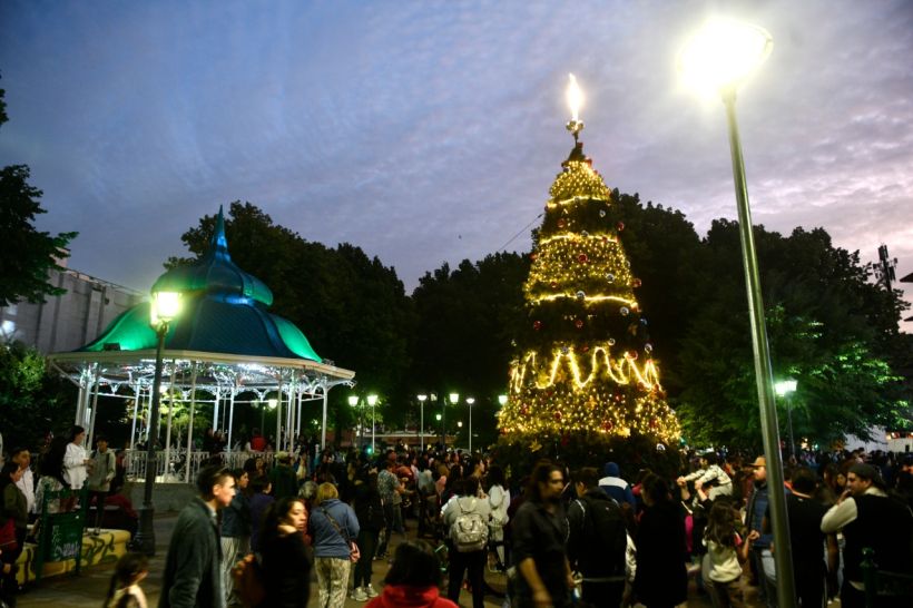 [FOTOS] En Valdivia realizaron tradicional encendido del árbol navideño: se presentó el cantante nacional Leandro Martínez