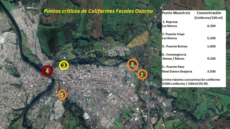 Red Ambiental entregará informe de puntos críticos de descargas de coliformes fecales en ríos de Osorno