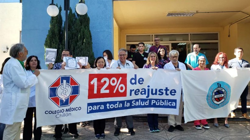 Desde el Colegio Médico de Chillán exigen recibir el reajuste salarial del 12%