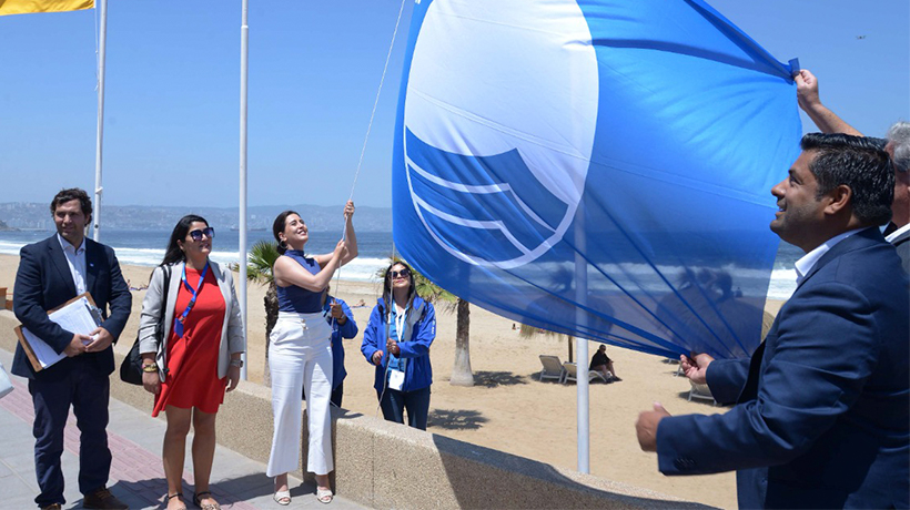 Playa del 5° Sector de Reñaca recibió la certificación “Blue Flag”