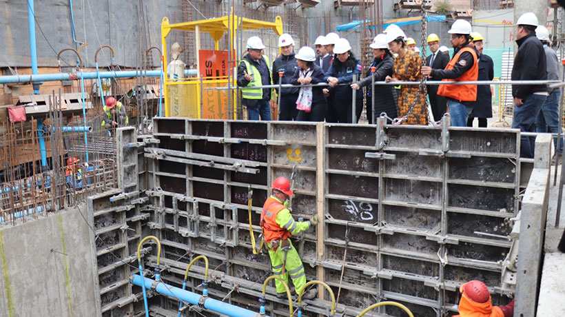 MOP visitó construcción del nuevo cuartel de la PDI en Viña del Mar: presenta un 33% de avance
