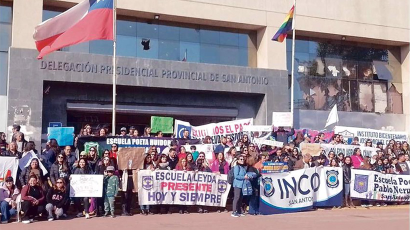 Masivo respaldo tuvo la paralización de profesores en la Provincia de San Antonio