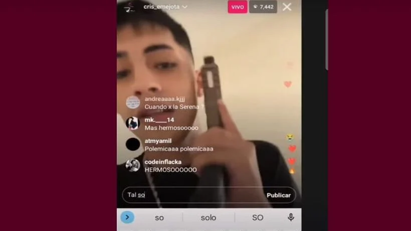 Revelan resultado de pericias en caso contra Cris MJ tras mostrar arma en transmisión de redes sociales