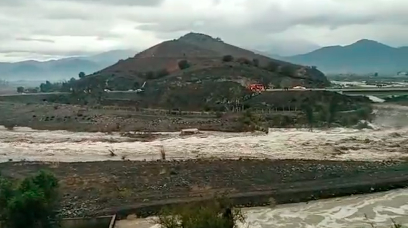 Amenaza de desborde: declaran Alerta Roja para las provincias de Los Andes y San Felipe