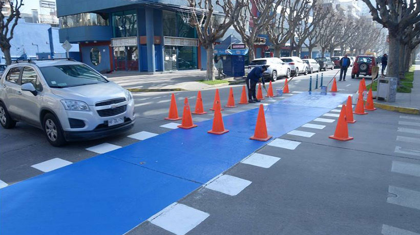 Municipio de Viña del Mar potencia seguridad en ciclovías con demarcación vial
