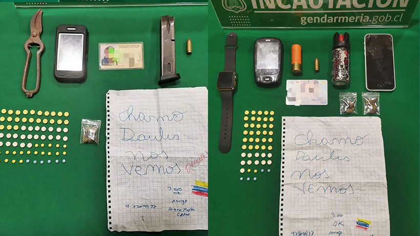 Intentan ingresar con la técnica “pelotazo” un cargador de pistola, gas pimienta, droga y otras especies a cárcel de San Felipe