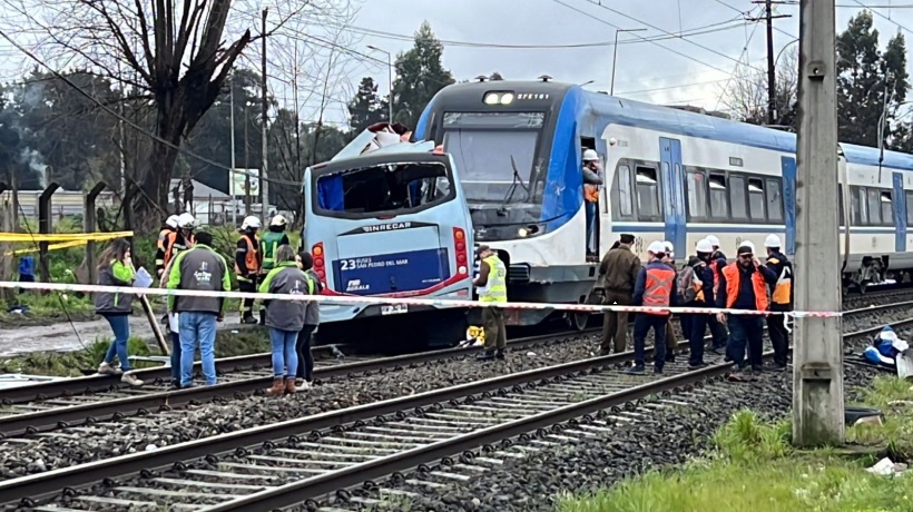 Cuatro pacientes graves y uno en riesgo vital tras accidente ferroviario en San Pedro de la Paz