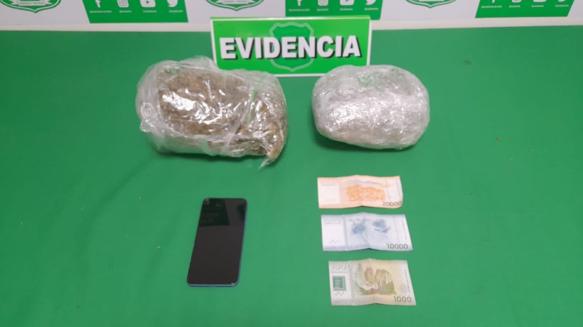 Detienen a pasajero que transportaba dos mil dosis de marihuana en Antofagasta