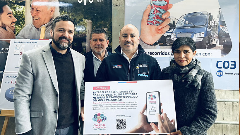 Lanzan consulta ciudadana para mejorar el transporte público del Gran Valparaíso