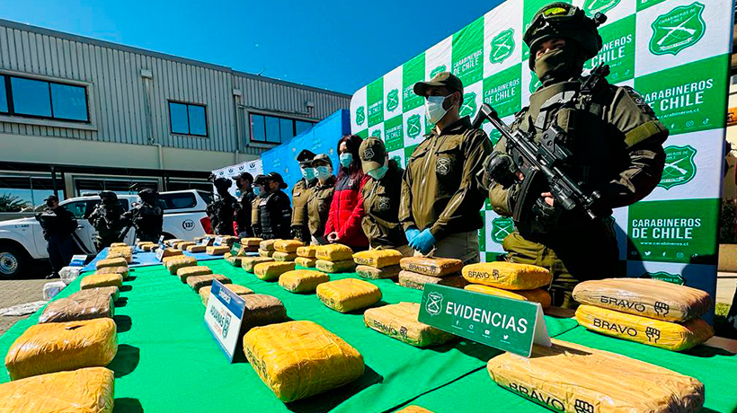 Incautan 360 kilos de marihuana que pretendía ser vendida en la Región de Valparaíso