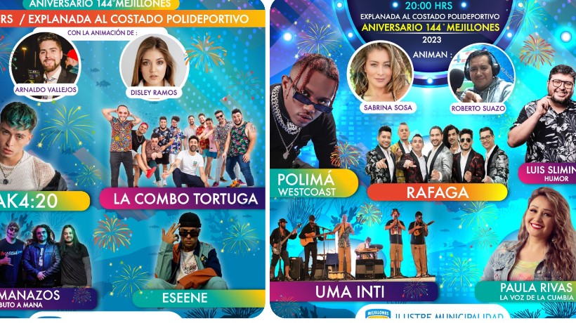 Polimá WestCoast, Ak4:20, La Combo Tortuga, “Don Comedia” y Ráfaga estarán presentes en show de aniversario de Mejillones