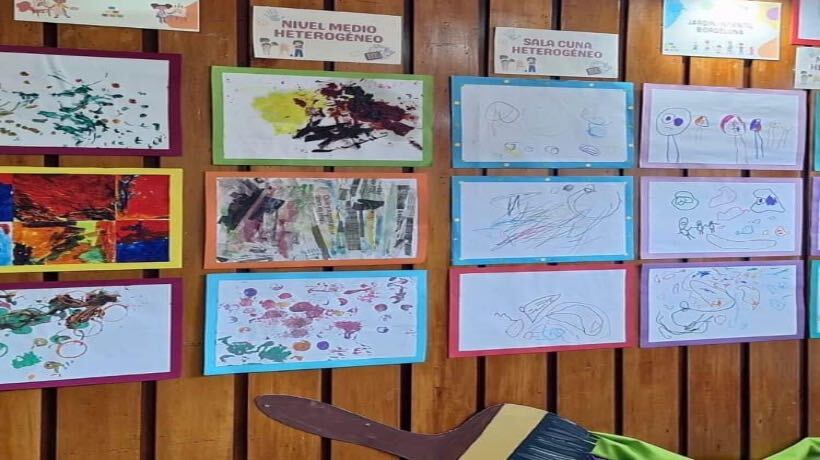 Jardines infantiles de Ancud realizan exposición artística