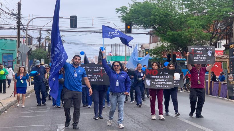 Funcionarios y médicos se movilizan por crisis del Hospital de Iquique y despidos de trabajadores de salud