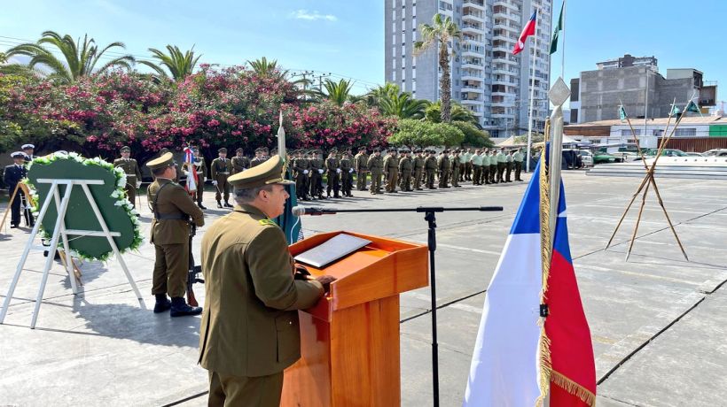 Carabineros de Tarapacá rindió homenaje al Teniente Hernán Merino Correa