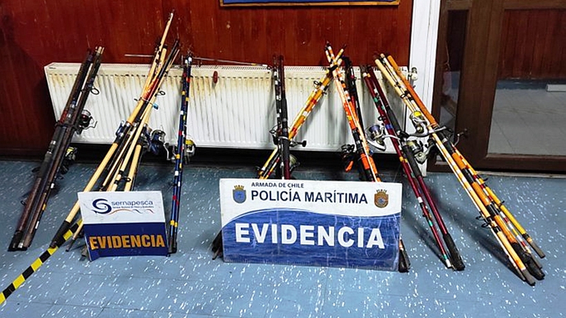 Seis pescadores deportivos sin licencia fueron detectados en playas de Ancud