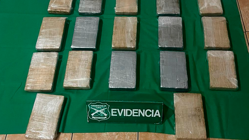 Incautan más de 18 kilos de clorhidrato de cocaína en la comuna de Quillagua
