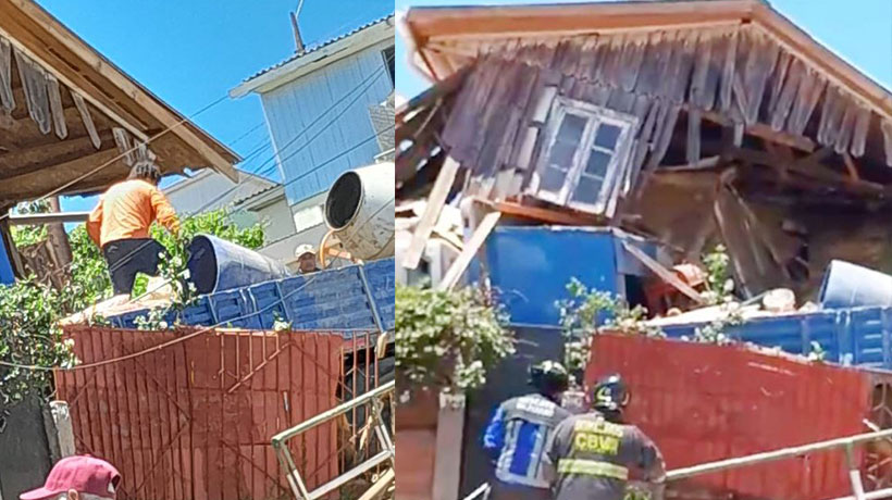 Choque de camión con vivienda deja cinco lesionados en Valparaíso: tres serían menores de edad