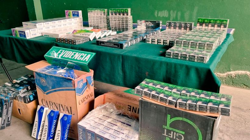 Incautan más de 2.000 cajetillas de cigarros de contrabando en Iquique