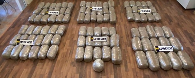 PDI decomisó 115 kilos de marihuana que era trasladada desde Ollagüe hasta Calama.
