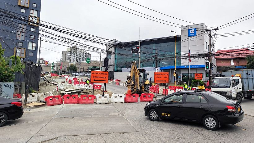 Hoy comenzó suspensión del tránsito en tramo de la cuesta Ejército de Puerto Montt por trabajos