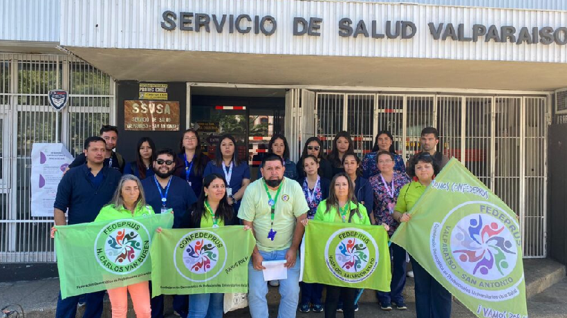 Funcionarios del Hospital Psiquiátrico de Valparaíso realizaron manifestación por desvinculación de cinco enfermeros