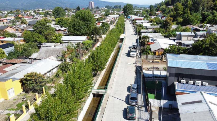 Finalizan obras de evacuación aguas lluvias Canal Papen en Chiguayante