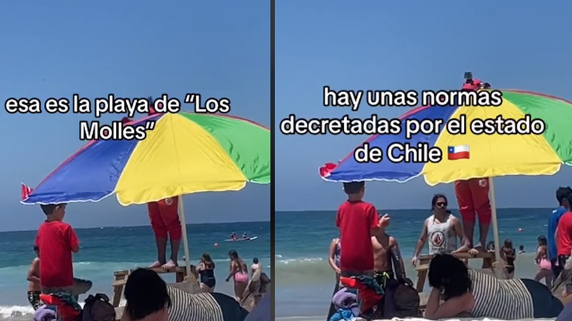 [VIDEO] La Ligua: salvavidas se vuelve viral tras recordar normas de convivencia en playa Los Molles