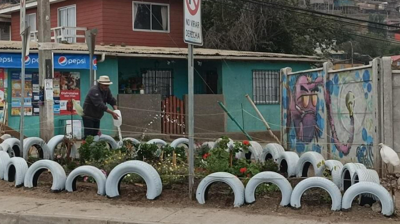 Sanantonino se dedica a mantener una plaza en cerro Alegre