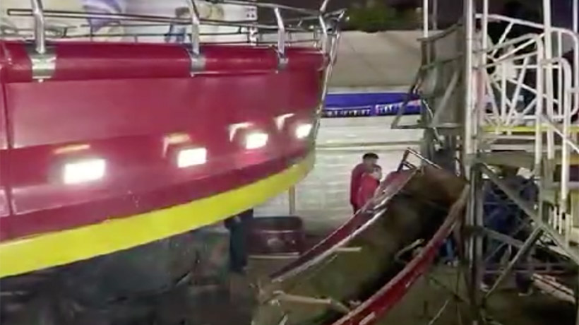 Baranda de juego mecánico se salió provocando grave accidente en El Quisco