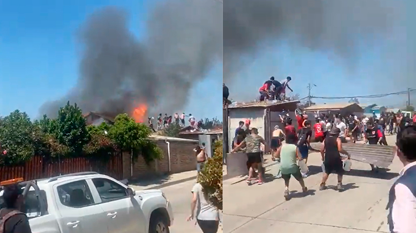 [VIDEO] Vecinos ayudaron a controlar incendio estructural en Quilpué