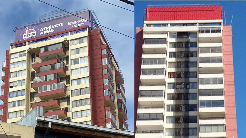 Sorpresa en el Portal Álamos en Viña del Mar: vuelven a instalar cartel publicitario