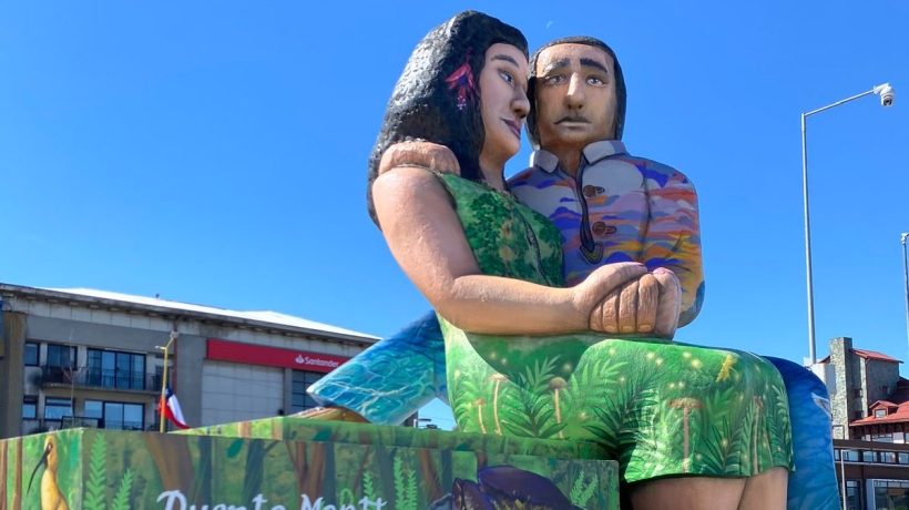 Culminan trabajos de hermoseamiento de la escultura "Sentados frente al Mar" de Puerto Montt Culminan trabajos de hermoseamiento de la escultura "Sentados frente al Mar" de Puerto Montt