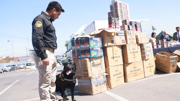 Incautaron 1,5 toneladas de fuegos articiales provenientes de Bolivia en un departamento de Estación Central