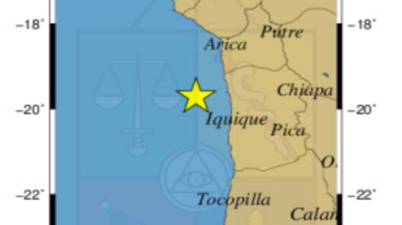 Siete sismos se registraron en menos de una hora en la Región de Tarapacá