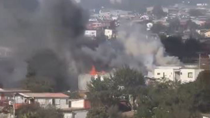 [VIDEO] Incendio en Concón deja al menos dos viviendas afectadas y dos lesionados