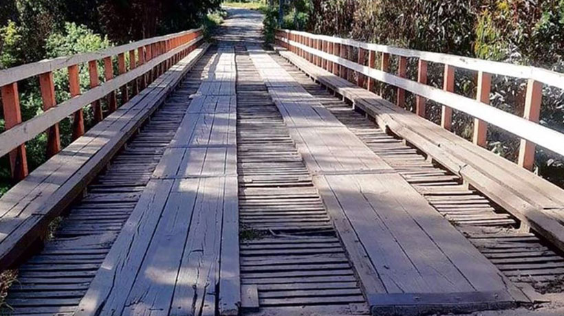 Vecinos aseguran que puente de Malvilla no soportará otro invierno sin reparaciones