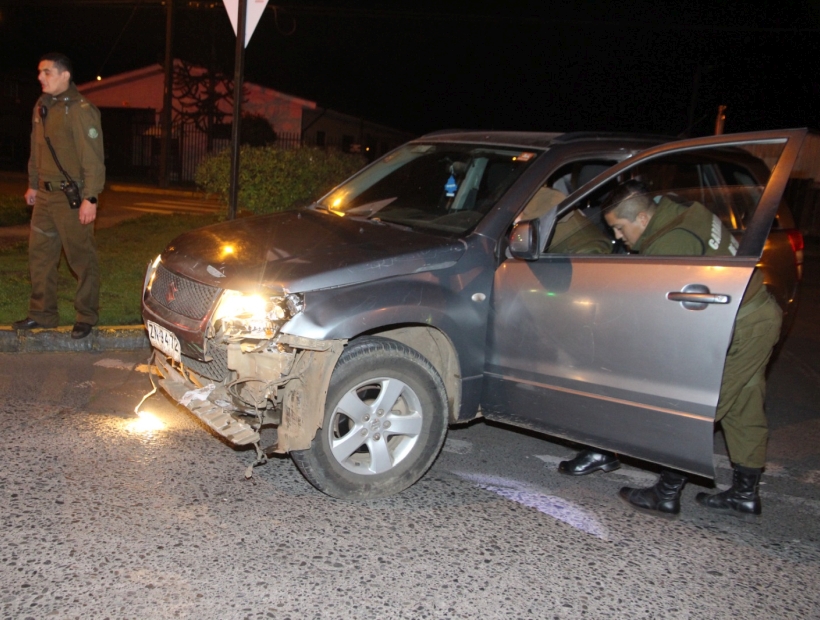 Chofer ebrio protagonizó persecución y terminó chocando con carro policial en Osorno