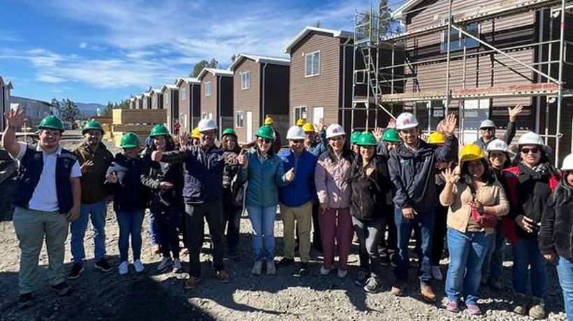 Un 47% de avance tiene construcción de proyecto habitacional en Los Álamos: 247 familias serán beneficiadas