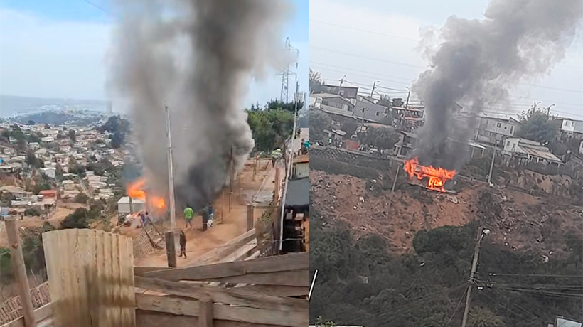 Nuevamente en Rodelillo: vivienda de material ligero terminó afectada en su totalidad por incendio