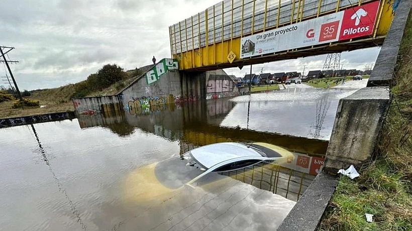 Por deuda de electricidad siguen inundaciones en acceso al Parque Fundadores de Puerto Montt
