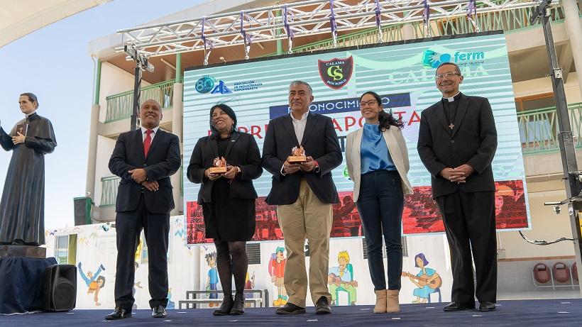 Colegio Don Bosco Calama reconoce a minera El Abra por su aporte en sexta etapa de ampliación