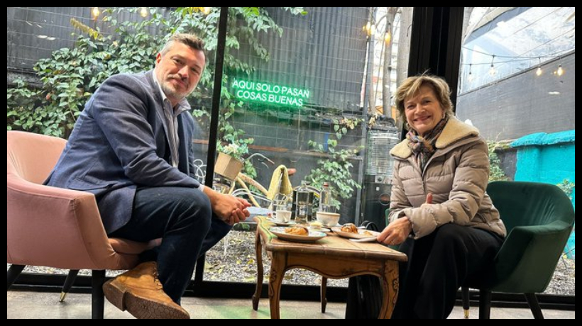 Evelyn Matthei se reunió con Sebastián Sichel en Barrio Italia