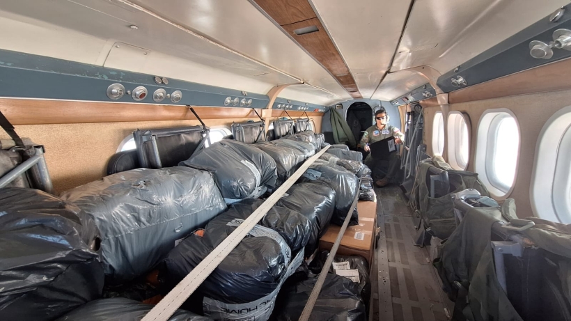 Avión de la FACh Puerto Montt completó entrega de once toneladas de ayuda en Brasil